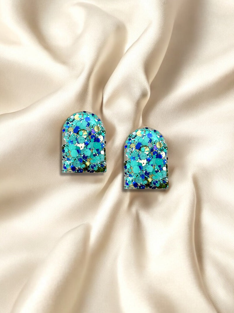 ARCH Stud Sea Glass Sparkle