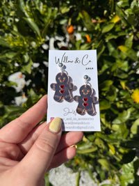 Gingerbread Man Sweetheart acrylic Dangle