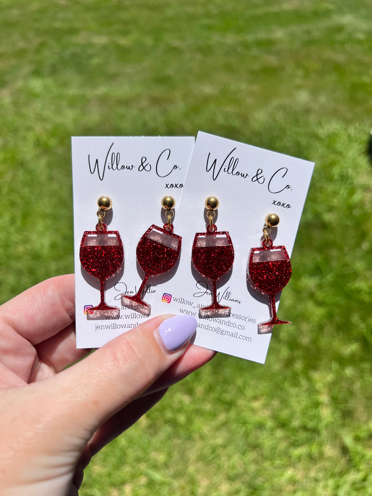 Wine Dangles Red