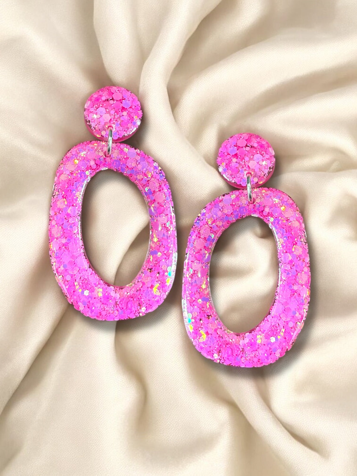 LARGE Organic Hoop Dangle Dream Lover