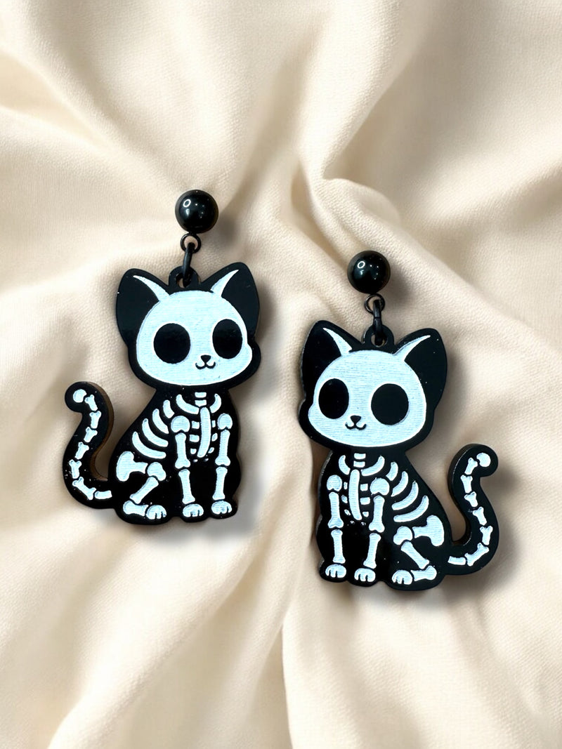 LARGE Skele-Cat Dangle