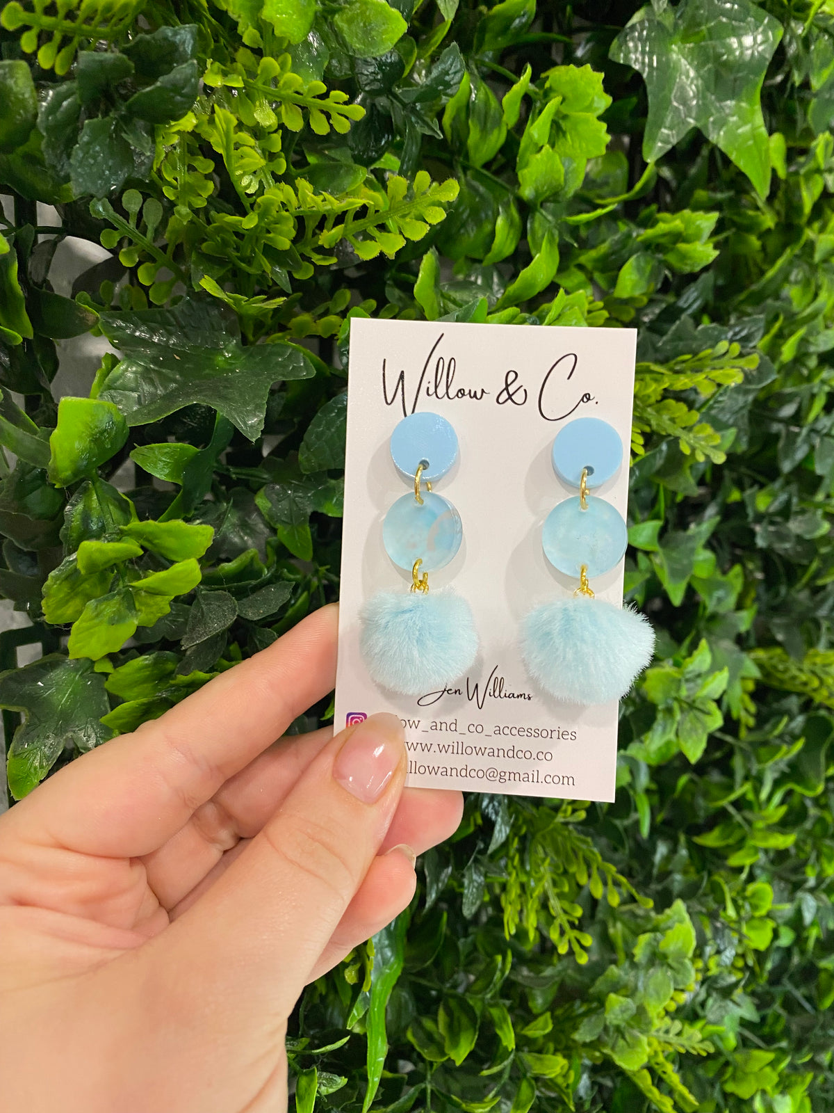 Large Bluebell Cloud Drop Dangle