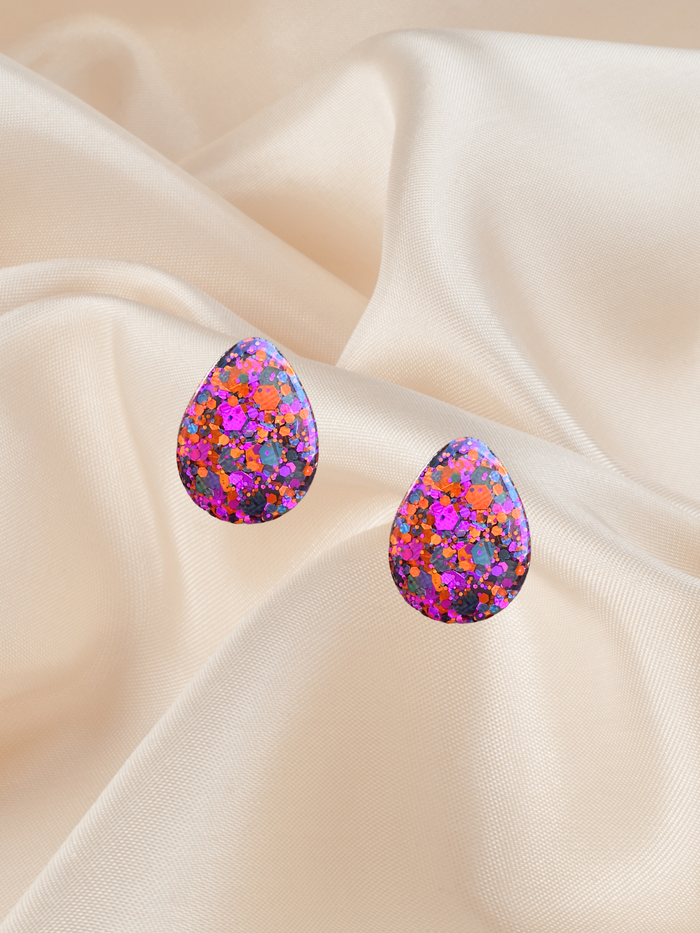 2cm Almond Stud Wild Berry Blaze