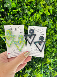Statement Triad Dangles Black Ice