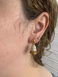 Clay Christmas Tree Dangle Gold