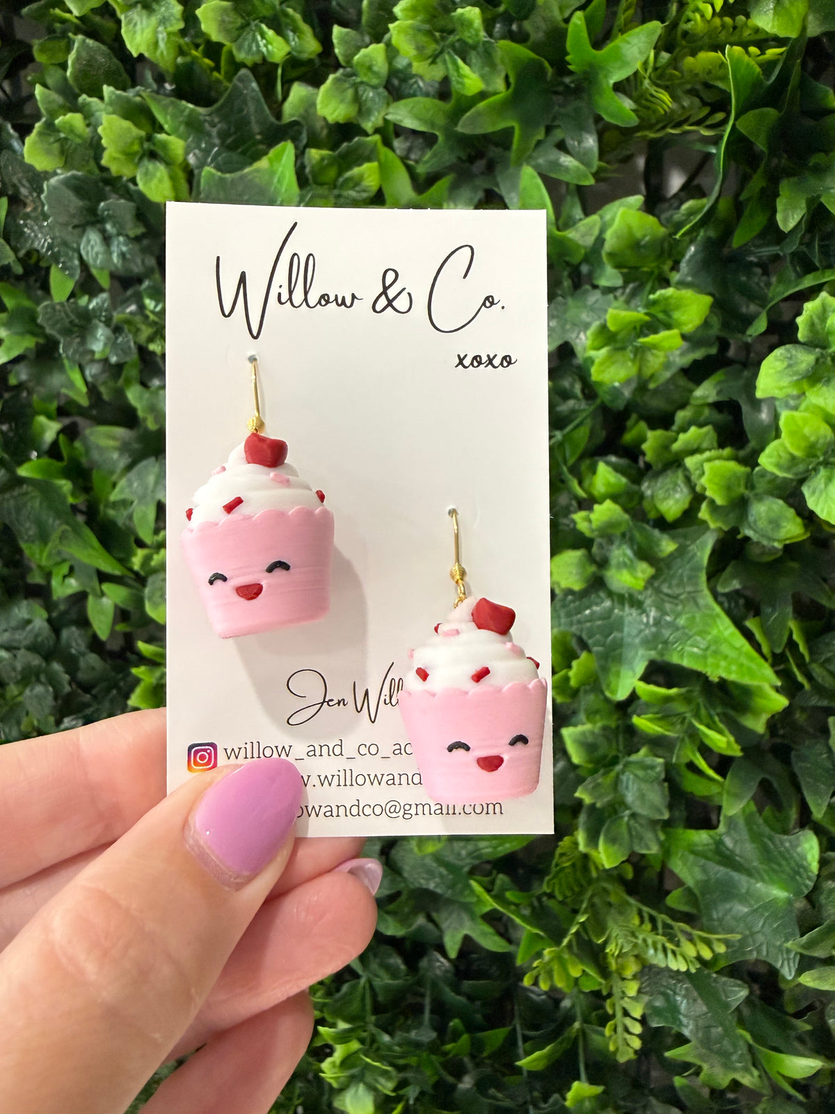 3D Cupcake Dangle Earrings