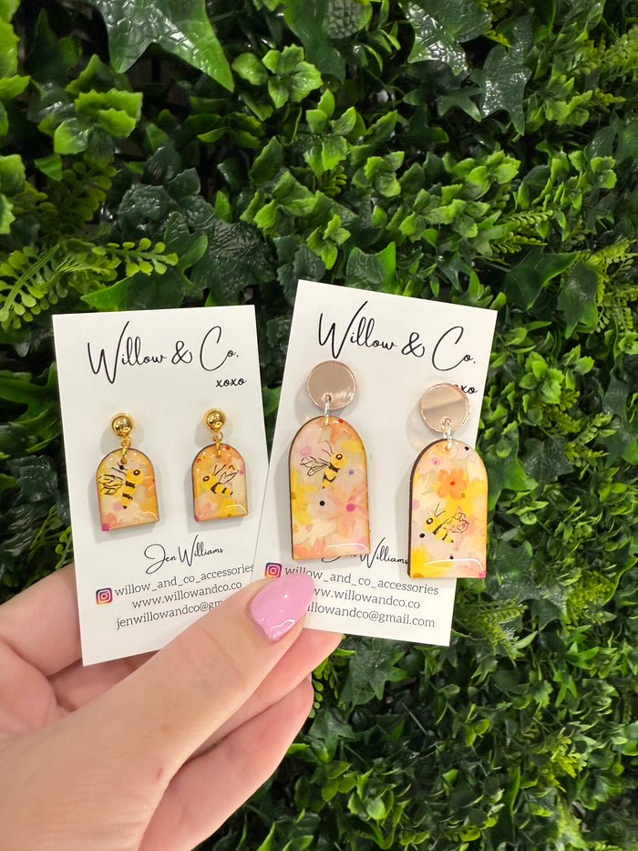 Hand Painted Mini Arch Dangle Honey Bloom