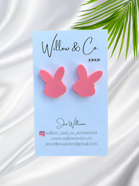 2cm Bunny Head Stud Pink