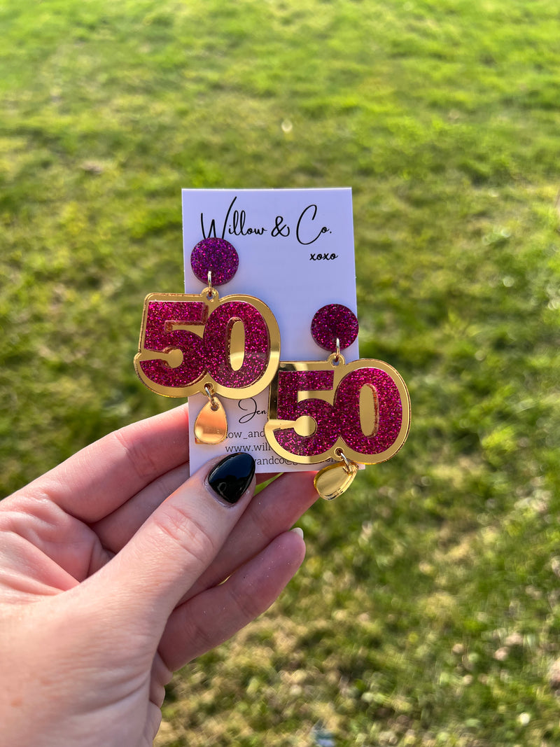 50 XL Birthday Dangles