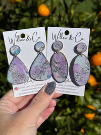 Hand painted Arch Dangle Arctic Iris