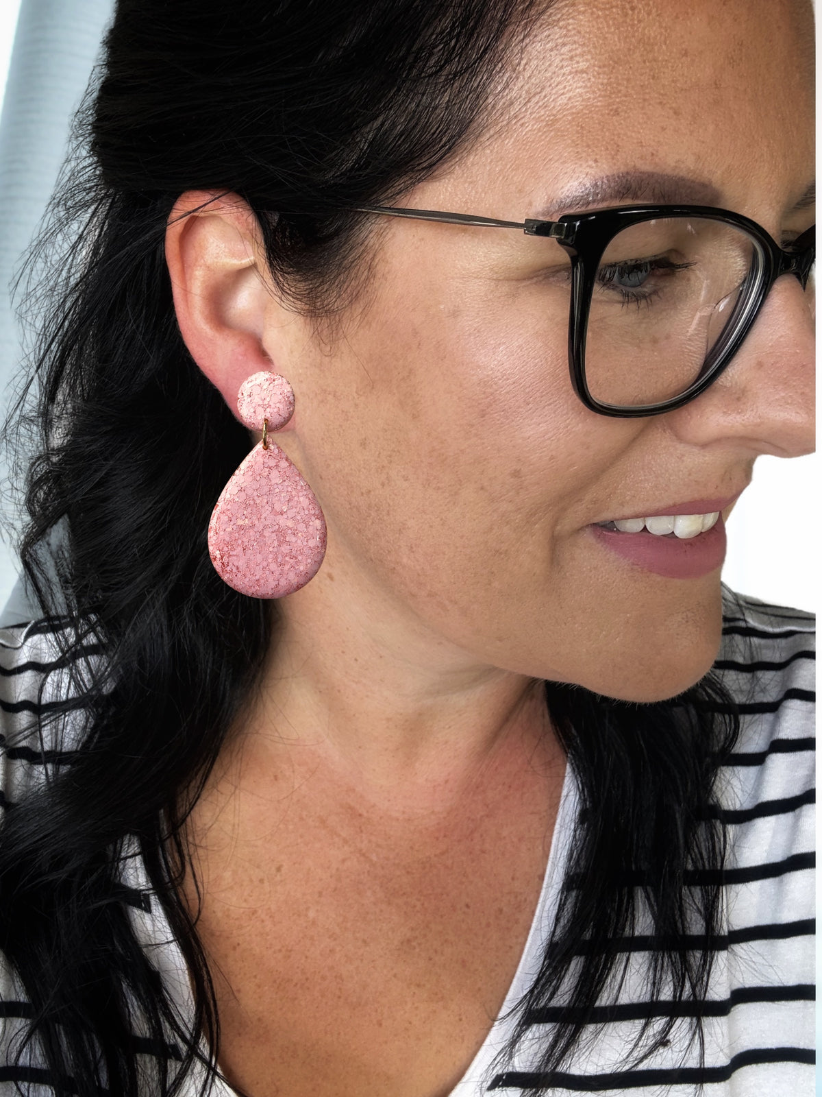 Large Dangle Peach Sorbet