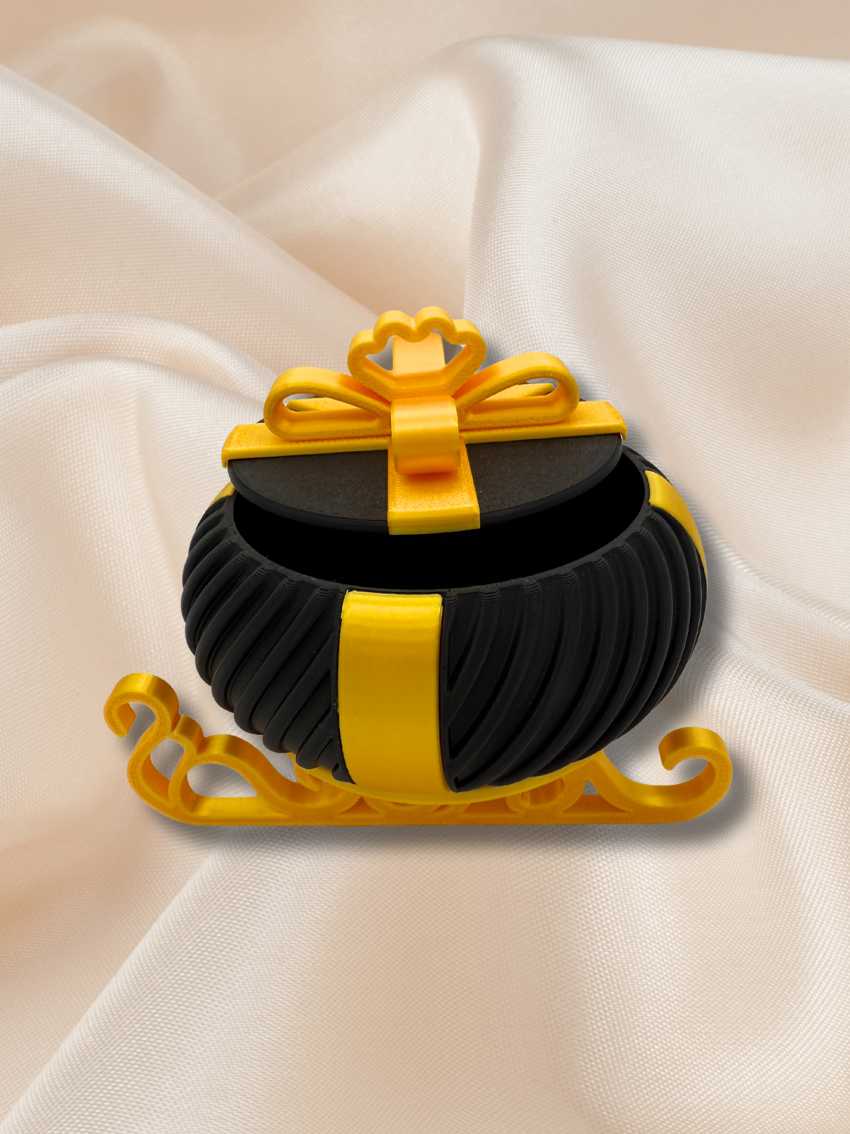 Christmas Gift Trinket Box with Sleigh Base