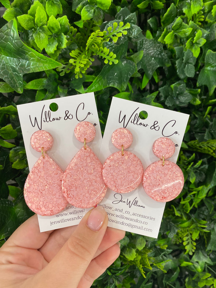 Large Dangle Peach Sorbet