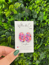 Organic Oval Stud Party Pop