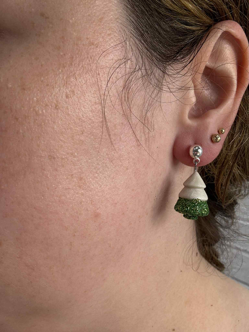 Clay Christmas Tree Dangle Green