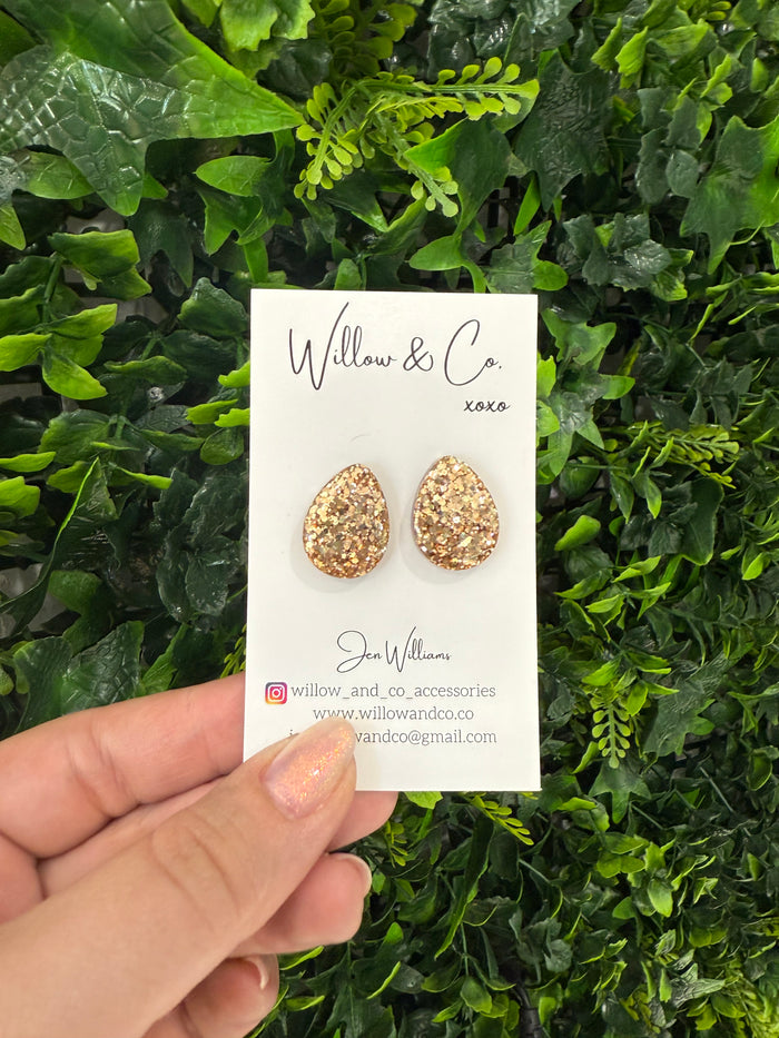 2cm Almond Stud Golden Hour