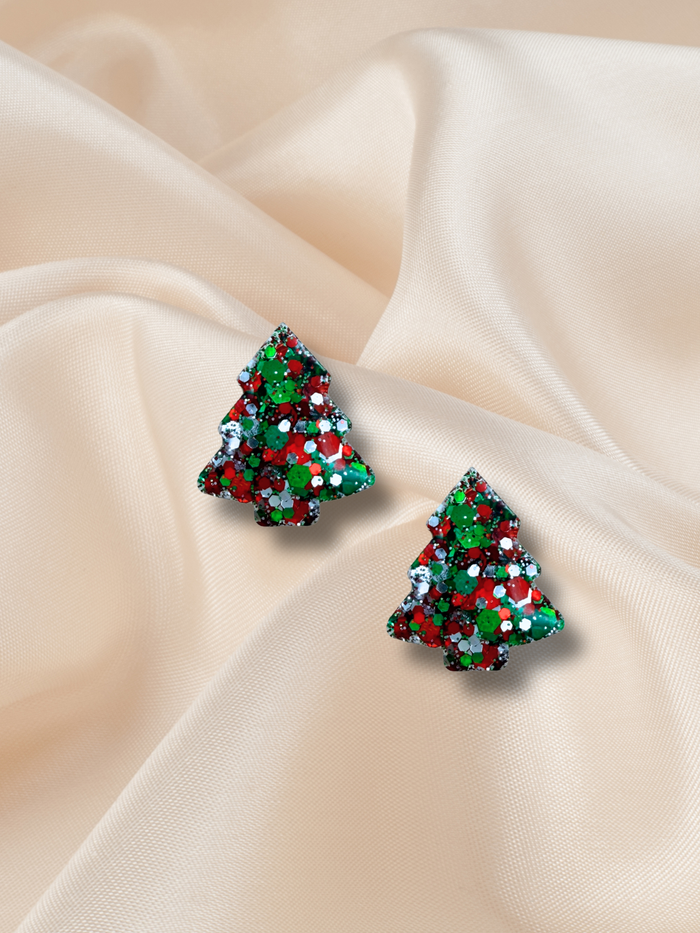 2cm Christmas Tree Studs Traditional Trim