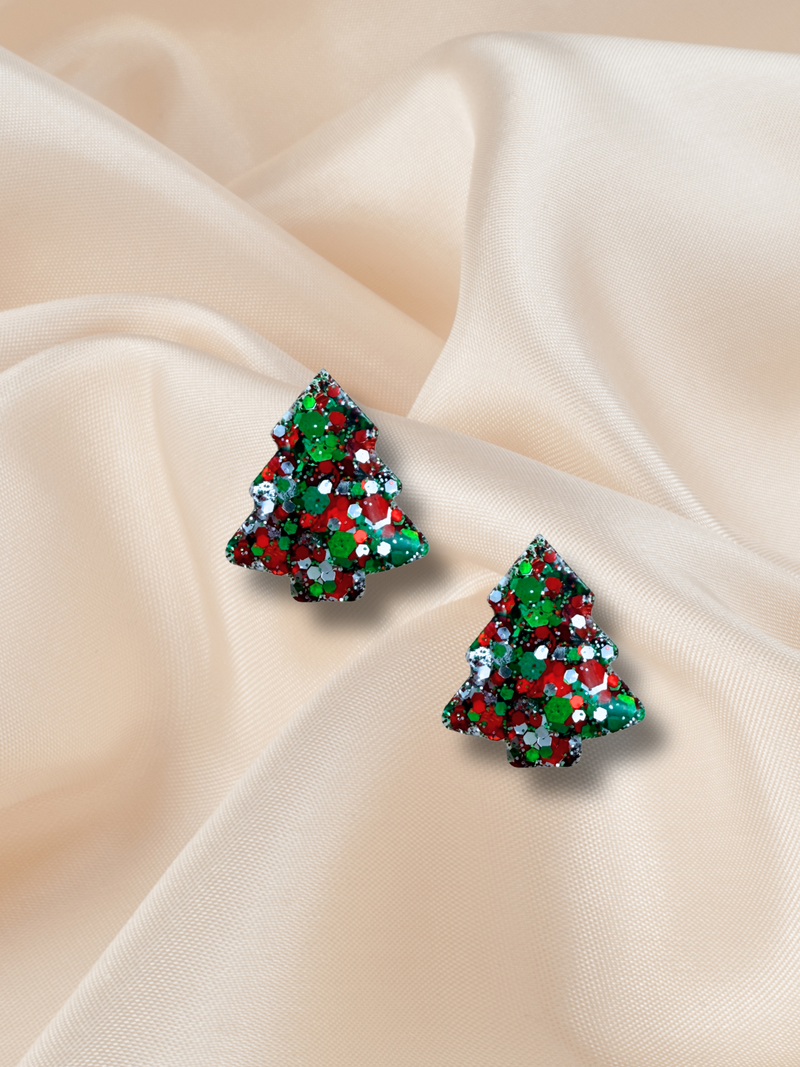 2cm Christmas Tree Studs Traditional Trim