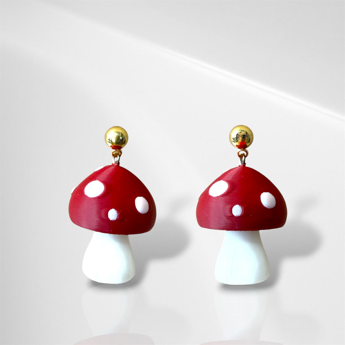 3D Mushroom Dangle Earrings
