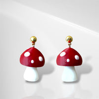 3D Mushroom Dangle Earrings