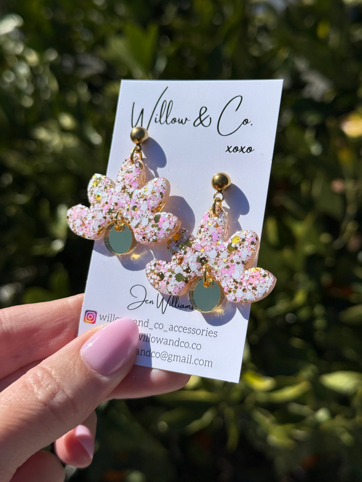 MIDI Floral Dangle Golden Blush