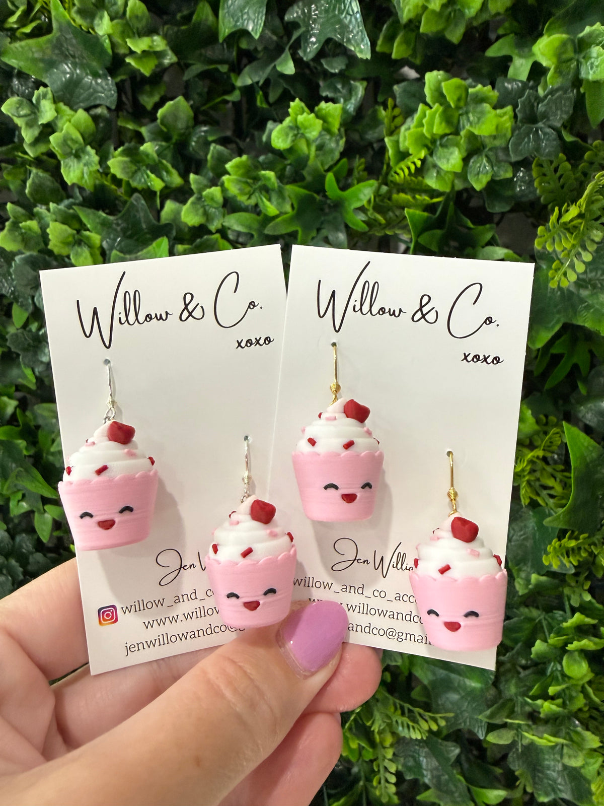 3D Cupcake Dangle Earrings