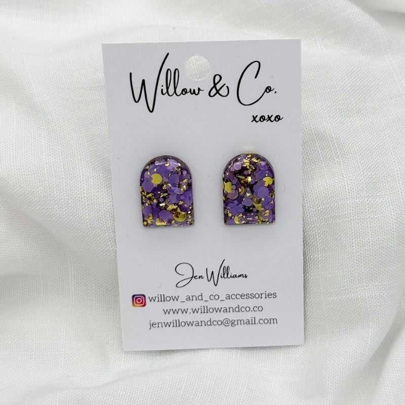 Arch Studs Lilac Gold