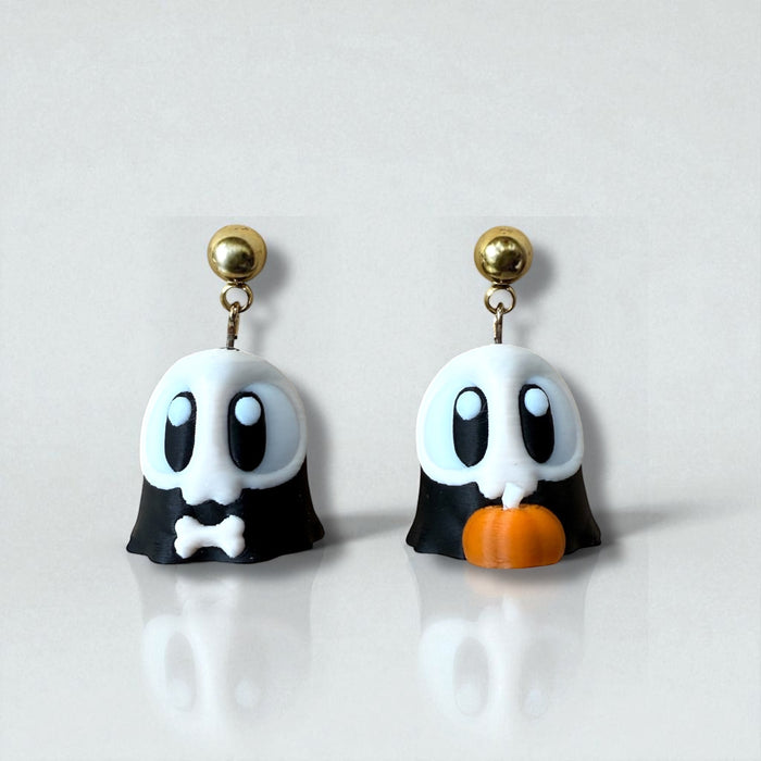 Ghostly Ghouls 3D Printed Dangle Earrings