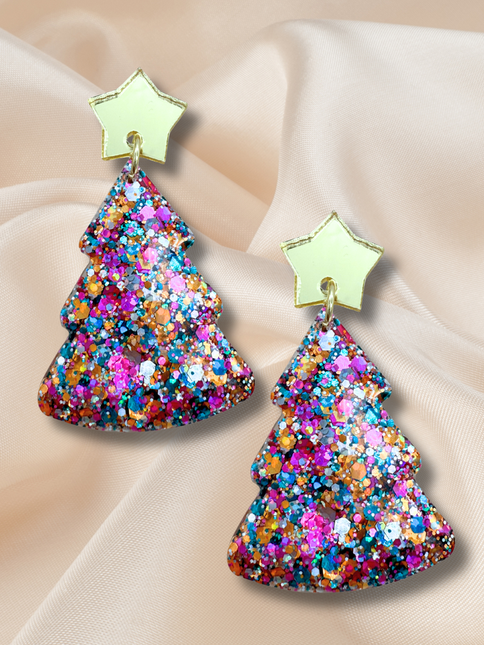 Large Christmas Tree Dangles Merry Bright