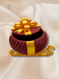 Christmas Gift Trinket Box with Sleigh Base