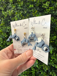 3D Shark Dangle Earrings