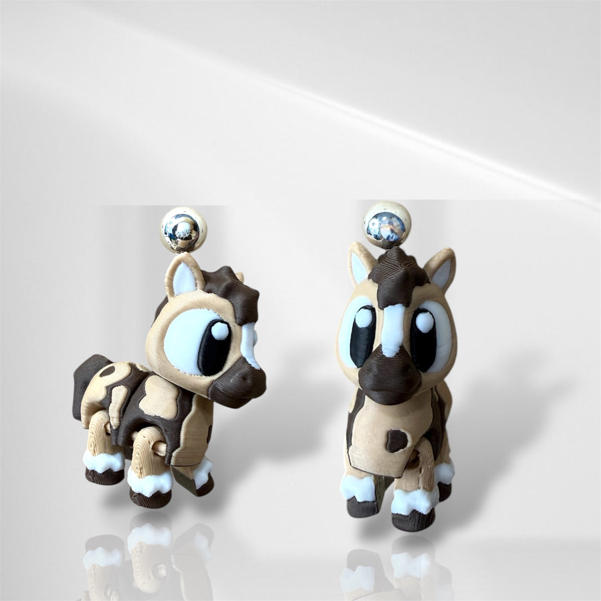 3D Horse Dangle Earrings