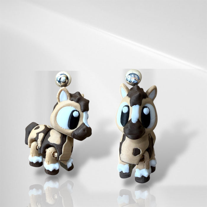 3D Horse Dangle Earrings