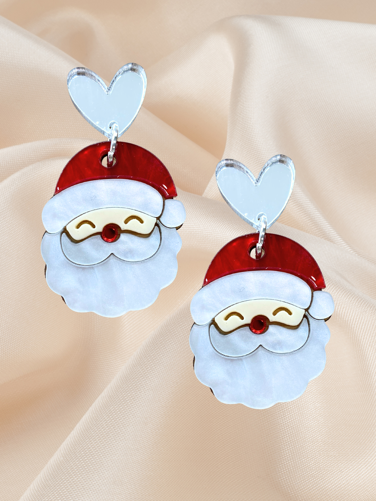 Happy Santa acrylic dangles