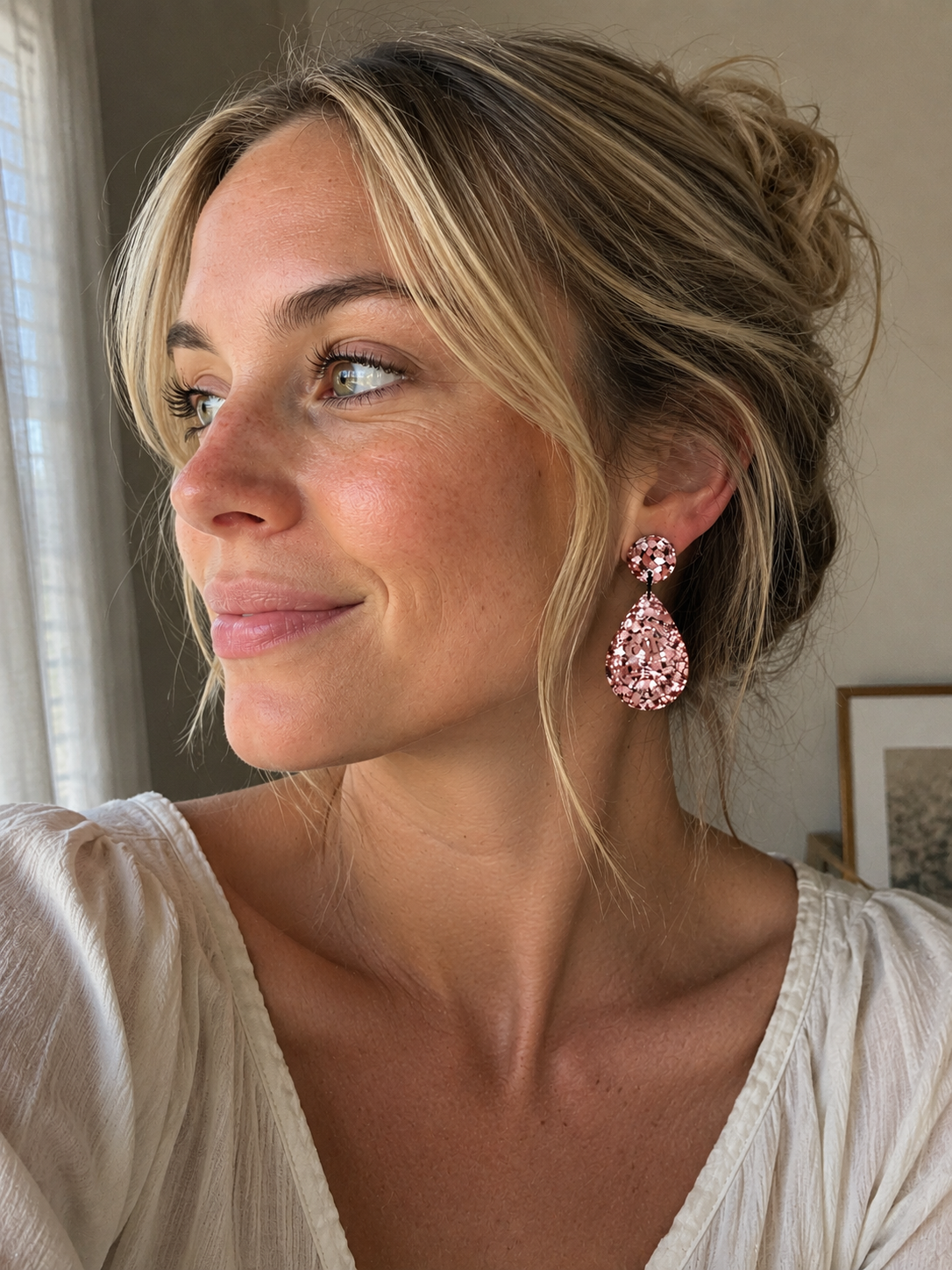 Large Dangle Rosè Luxe