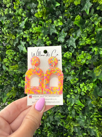 Large Arch Dangle Neon Spots