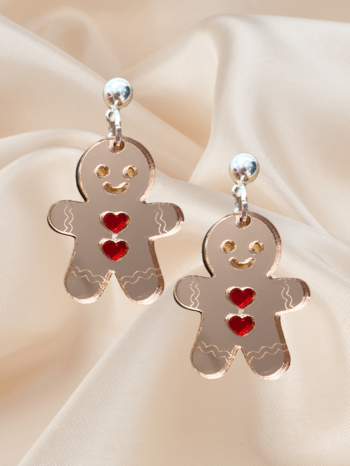 Gingerbread Man Sweetheart acrylic Dangle