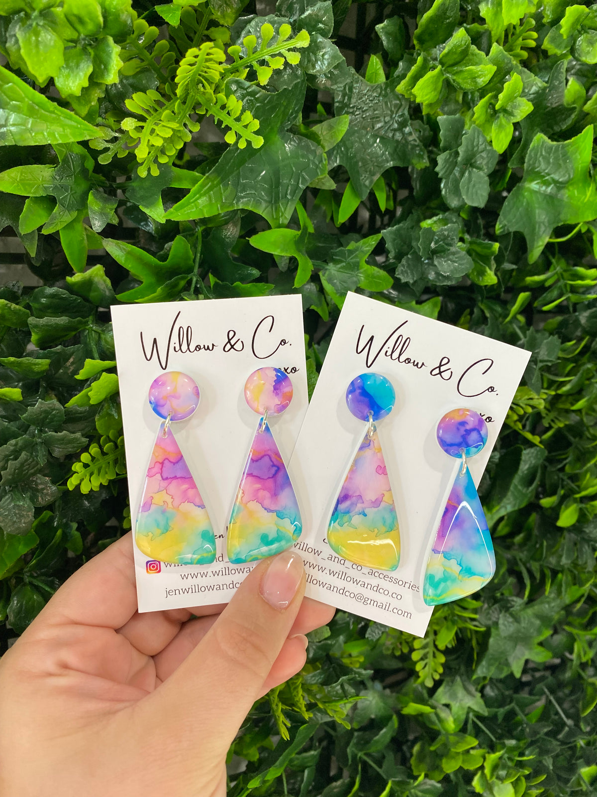 Long Dangle Watercolour Wonderland