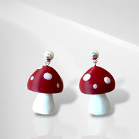 3D Mushroom Dangle Earrings