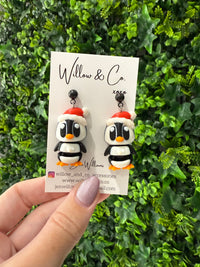 3D Festive Penguin Dangles