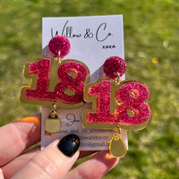 18 XL Birthday Dangles