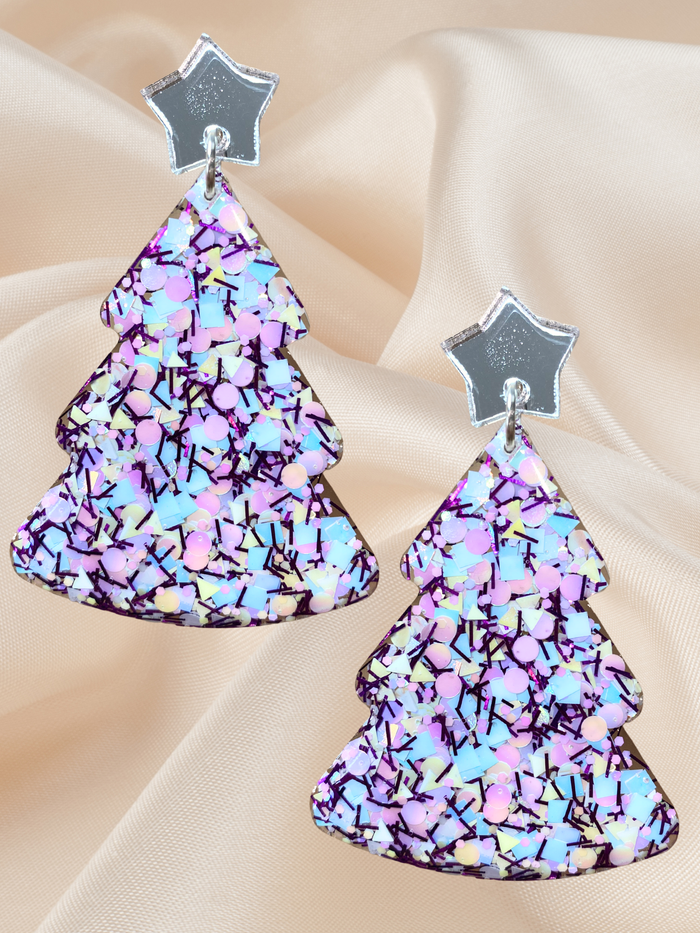 XL Christmas tree dangle Frosted Lilac