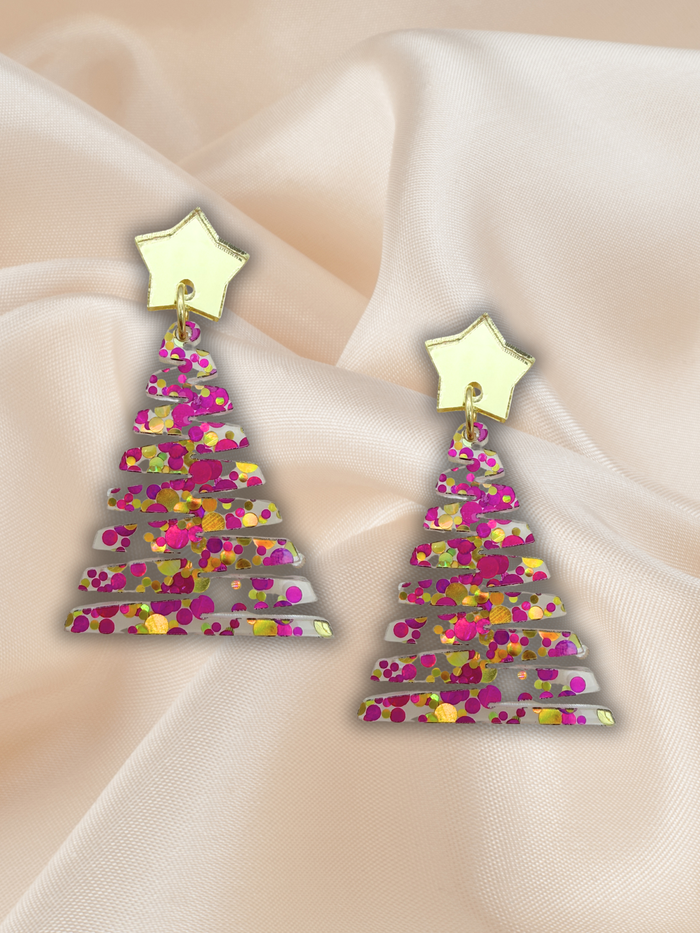 Zig Zag Christmas Tree Dangle Confetti