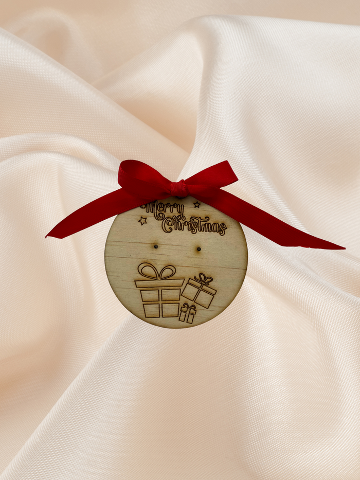 Gift Tag Wooden Small Round