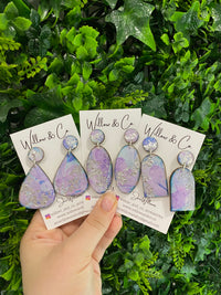 Hand painted Arch Dangle Arctic Iris