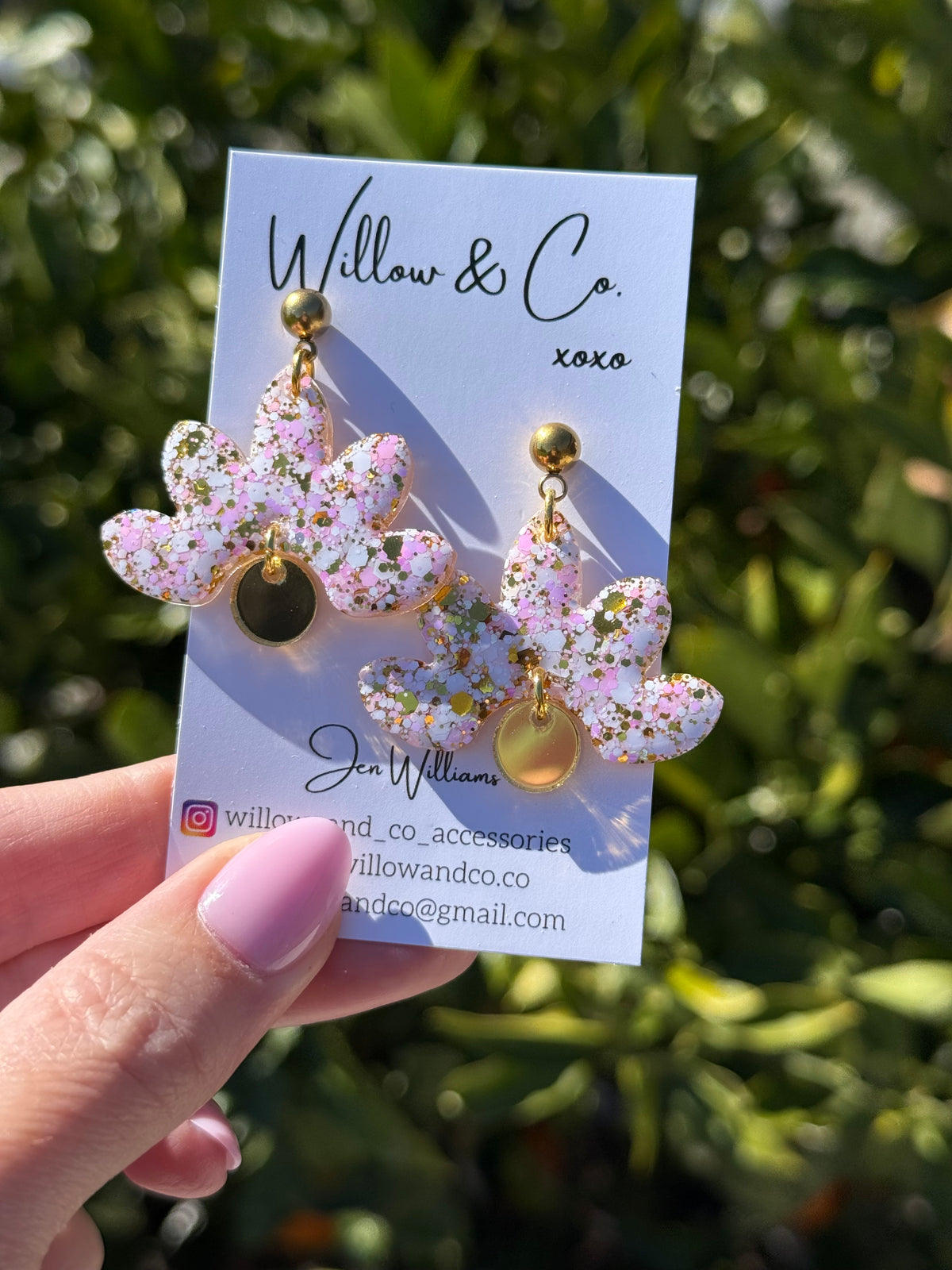 MIDI Floral Dangle Golden Blush
