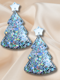 XL Christmas Tree Dangle Kaleidoscope Silver