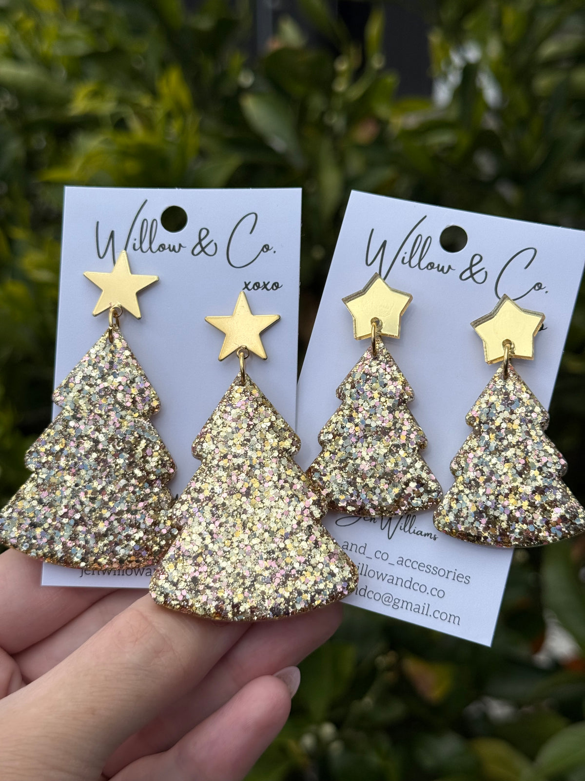 XL Christmas Tree dangle Pink Champagne