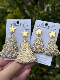 XL Christmas Tree dangle Pink Champagne