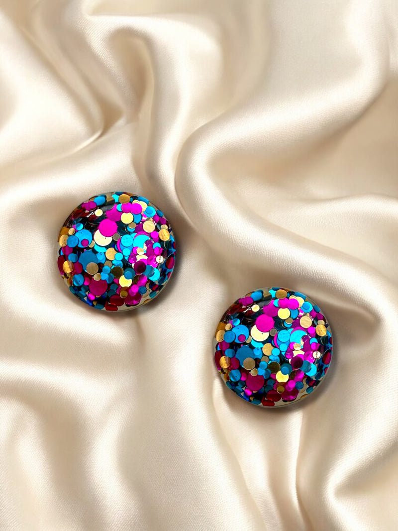 2cm Studs Confetti Glam